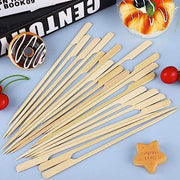 100 pcs 10" long Natural Bamboo Paddle Sustainable Skewers Picks - Light Brown DSP_BIRC_P007