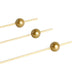 100 pcs 4.5" Natural Bamboo Sustainable Skewers Picks with Gold Pearls - Light Brown DSP_BIRC_P001_GOLD