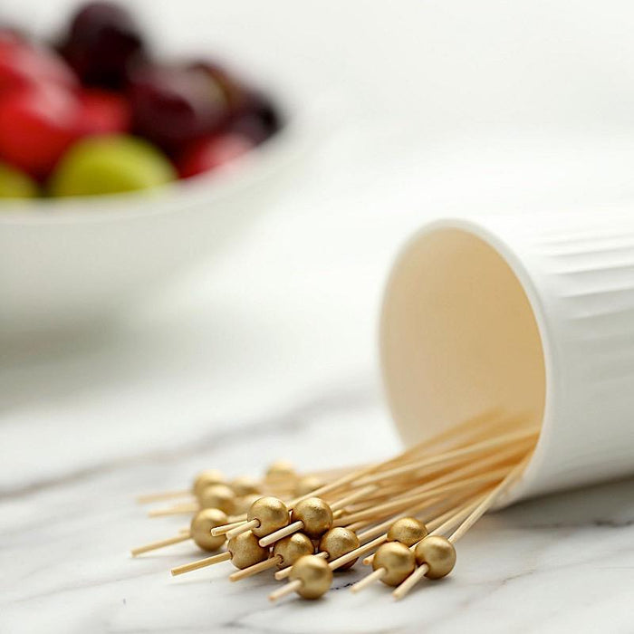 200 Brochettes En Bambou - Pour Cocktails, Apéritifs, Fruits, Barbecue - Pique Alimentaire Réutilisable - Design Palette - 12