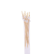 100 pcs 4.75" long Natural Bamboo Sustainable Skewers Picks with Pearls - Light Brown DSP_BIRC_P001