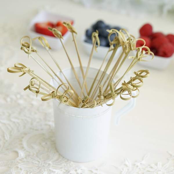 100pcs Bamboo Sticks Snack Strawberry Bouquet Materials