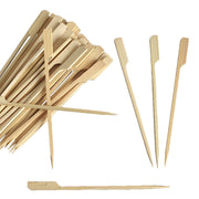 100 pcs 6" Natural Bamboo Sustainable Paddle Picks - Disposable Tableware BIRC_S062