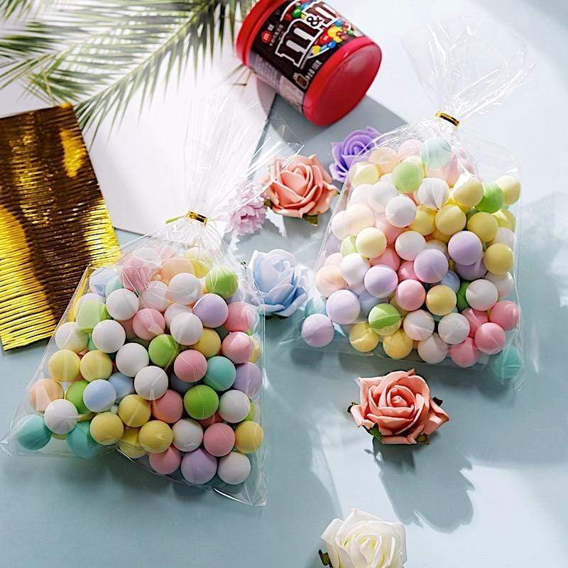 100 pcs 6"x10" Cellophane Treat Bags with Twist Ties - Clear BAG_PVC01_6X10_CLR