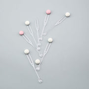 100 pcs Clear Plastic Cocktail Forks - Disposable Tableware PLST_YY23_CLR