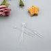 100 pcs Clear Plastic Cocktail Forks - Disposable Tableware PLST_YY23_CLR