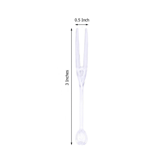 100pcs Clear Plastic Forks Heavy Duty Plastic Utensils Disposable Forks  Fancy Plastic Cutlery