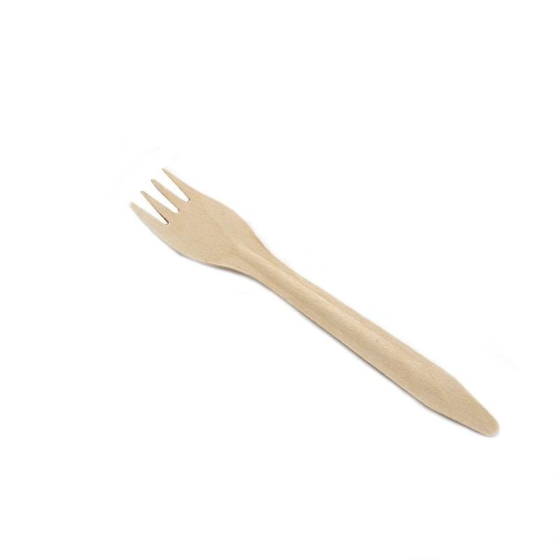 100 pcs Natural Birchwood Forks - Disposable Tableware BIRC_F026