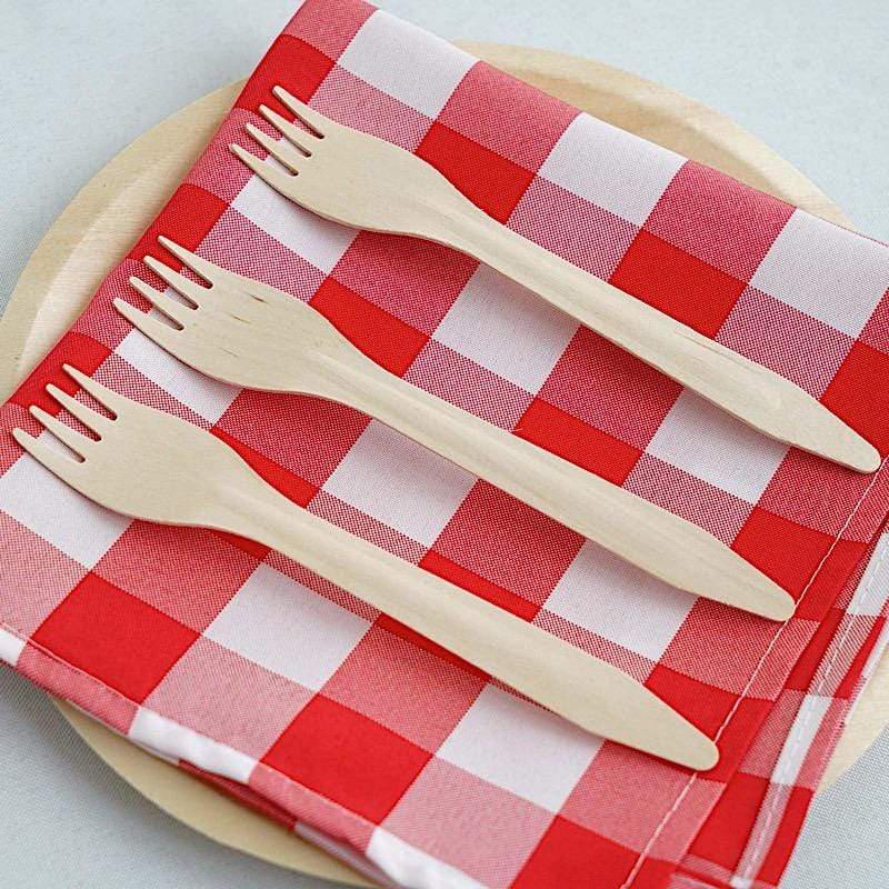 100 pcs Natural Birchwood Forks - Disposable Tableware BIRC_F026
