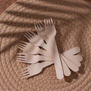 100 pcs Natural Birchwood Forks - Disposable Tableware BIRC_F026
