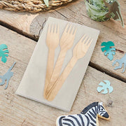 100 pcs Natural Birchwood Forks - Disposable Tableware BIRC_F026