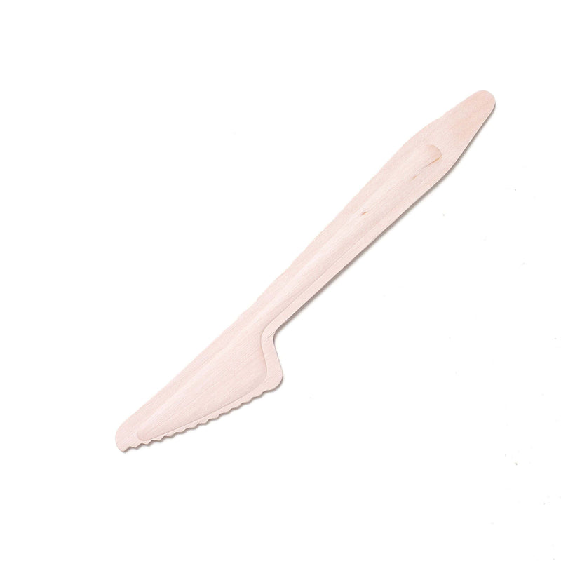100 pcs Natural Birchwood Knives - Disposable Tableware BIRC_F025