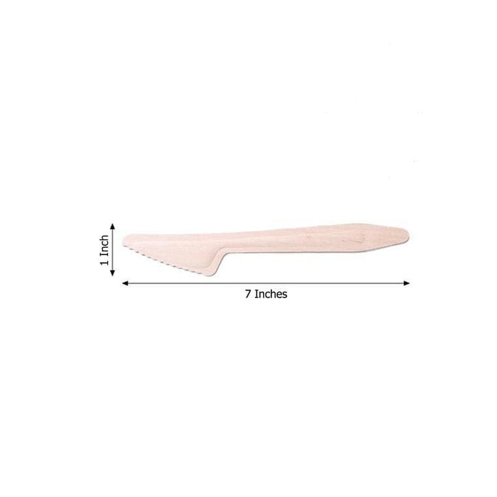 100 pcs Natural Birchwood Knives - Disposable Tableware BIRC_F025