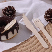 100 pcs Natural Birchwood Knives - Disposable Tableware BIRC_F025