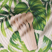 100 pcs Natural Birchwood Spoons - Disposable Tableware BIRC_F027