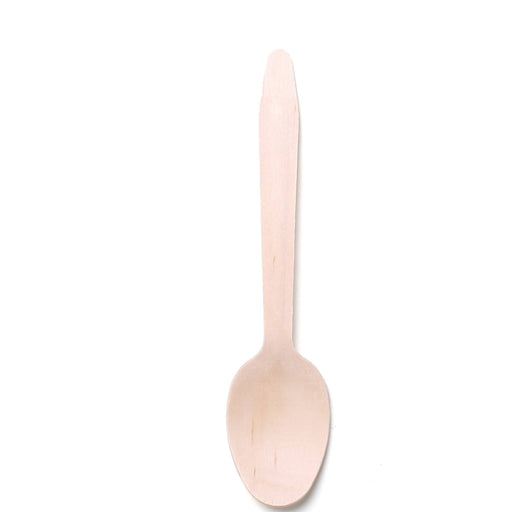 100 pcs Natural Birchwood Spoons - Disposable Tableware BIRC_F027