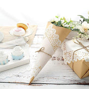 100 pcs Rectangular Disposable Paper Doilies Placemats with Lace Trim - White