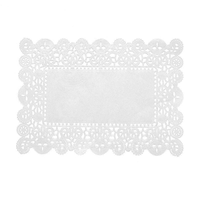 White Rectangular Doilies, Paper Lace Doilies