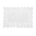100 pcs Rectangular Disposable Paper Doilies Placemats with Lace Trim - White DSP_PPDOL_REC01_10_WHT
