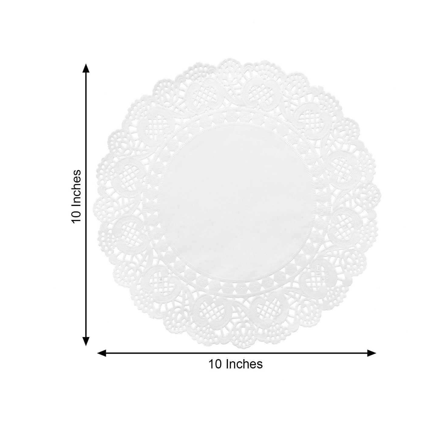 100 pcs Round Disposable Paper Doilies Placemats Lace Trim