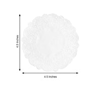 100 pcs Round Disposable Paper Doilies Placemats with Lace Trim