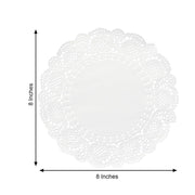 100 pcs Round Disposable Paper Doilies Placemats with Lace Trim