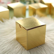 100 Wedding Favor Boxes 3" x 3" x 3" - Gold BOX_3X3_GOLD