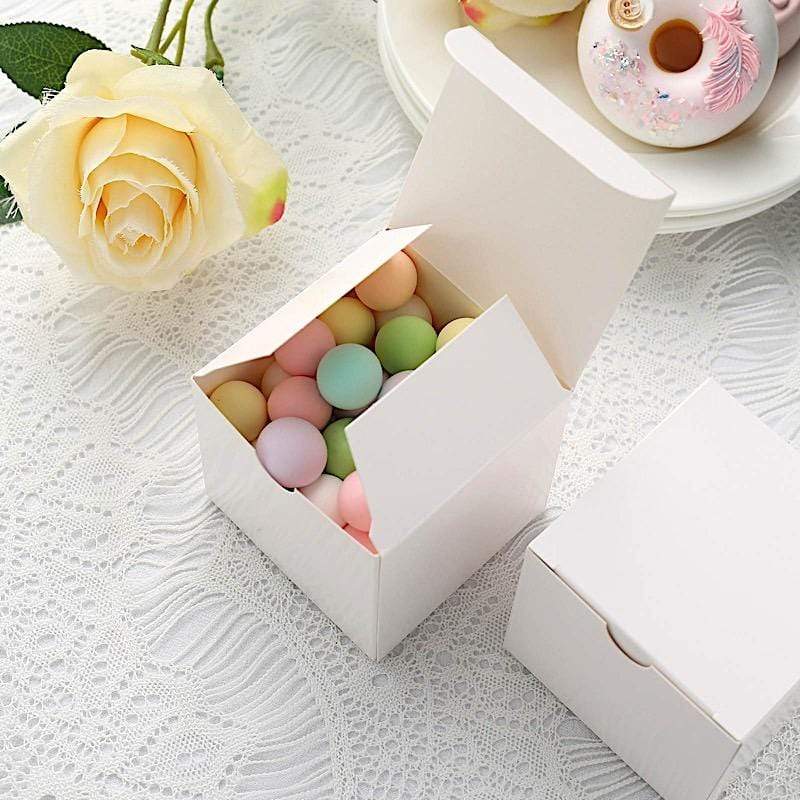 100 Wedding Favor Boxes 3" x 3" x 3" - White BOX_3x3_WHT