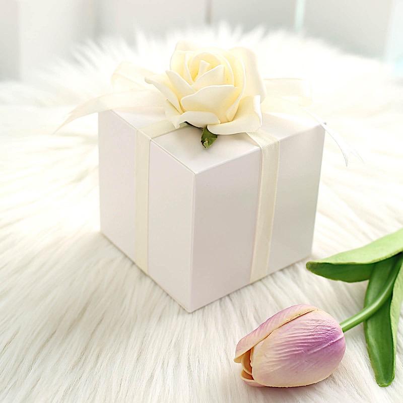100 Wedding Favor Boxes 3" x 3" x 3" - White BOX_3x3_WHT