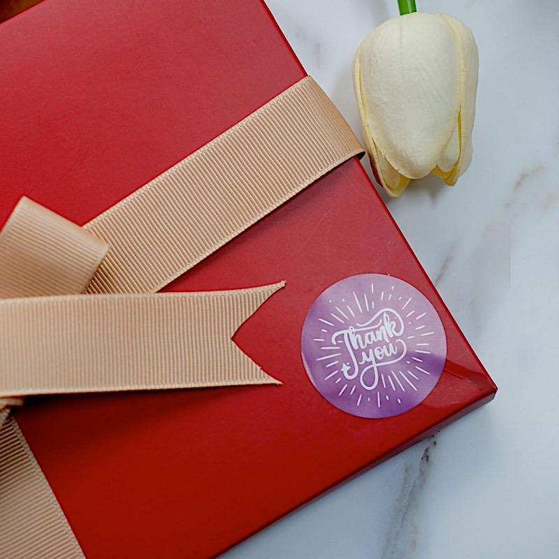 1000 Thank You 1.5" Round Self Adhesive Stickers Rolls - Assorted STK_THKS_009_15