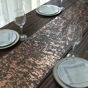 108" Metallic Foil Thin Mesh Polyester Table Runner