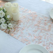 108" Metallic Foil Thin Mesh Polyester Table Runner