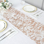 108" Metallic Foil Thin Mesh Polyester Table Runner