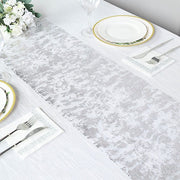 108" Metallic Foil Thin Mesh Polyester Table Runner