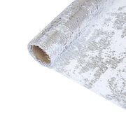 108" Metallic Foil Thin Mesh Polyester Table Runner
