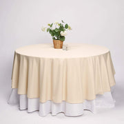108" Polyester Round Tablecloth Wedding Party Table Linens - Beige TAB_108_081_POLY