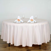 108" Polyester Round Tablecloth Wedding Party Table Linens - Blush TAB_108_046_POLY