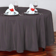108" Polyester Round Tablecloth Wedding Party Table Linens - Charcoal Grey TAB_108_044_POLY
