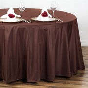 108" Polyester Round Tablecloth Wedding Party Table Linens - Chocolate Brown TAB_108_CHOC_POLY