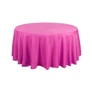 108" Polyester Round Tablecloth Wedding Party Table Linens - Fuchsia TAB_108_FUSH_POLY