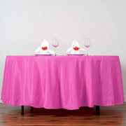 108" Polyester Round Tablecloth Wedding Party Table Linens - Fuchsia TAB_108_FUSH_POLY