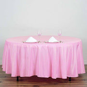 108" Polyester Round Tablecloth Wedding Party Table Linens - Pink TAB_108_PINK_POLY