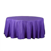 108" Polyester Round Tablecloth Wedding Party Table Linens - Purple TAB_108_PURP_POLY