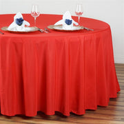 108" Polyester Round Tablecloth Wedding Party Table Linens - Red TAB_108_RED_POLY