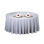 108" Polyester Round Tablecloth Wedding Party Table Linens - Silver Light Gray TAB_108_SILV_POLY