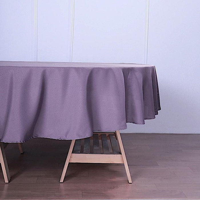 108" Polyester Round Tablecloth Wedding Party Table Linens - Amethyst TAB_108_073_POLY