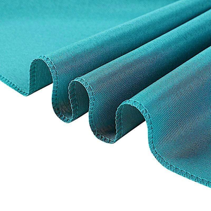 108" Polyester Round Tablecloth Wedding Party Table Linens - Teal TAB_108_TEAL_POLY