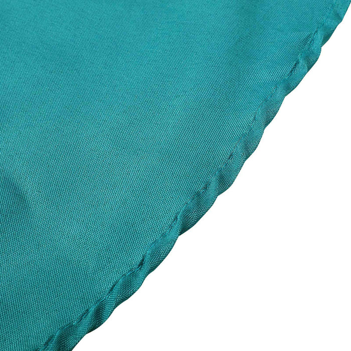 108" Polyester Round Tablecloth Wedding Party Table Linens - Teal TAB_108_TEAL_POLY