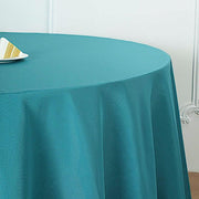 108" Polyester Round Tablecloth Wedding Party Table Linens - Teal TAB_108_TEAL_POLY