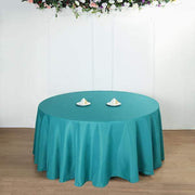 108" Polyester Round Tablecloth Wedding Party Table Linens - Teal TAB_108_TEAL_POLY