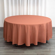 108" Polyester Round Tablecloth Wedding Party Table Linens - Terracotta TAB_108_TERC_POLY